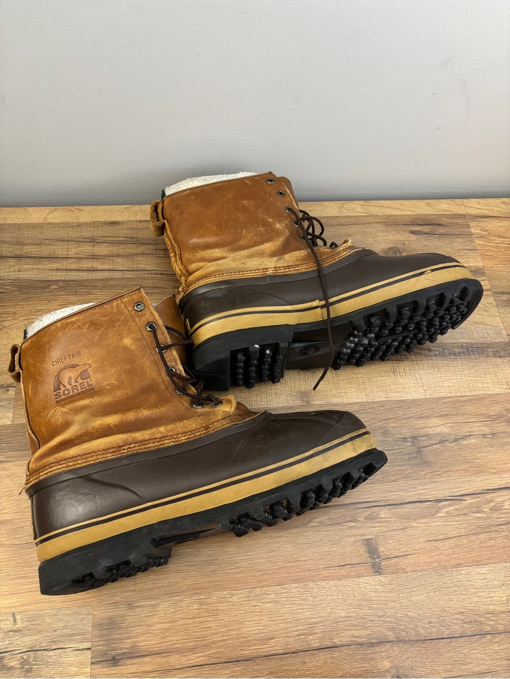 Sorel Chieftain Heavy Duty Insulated Snow Duck Boots Brown Menβs - Picture 8 of 9